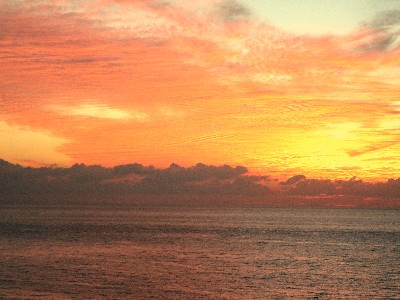 茜色の空＆海